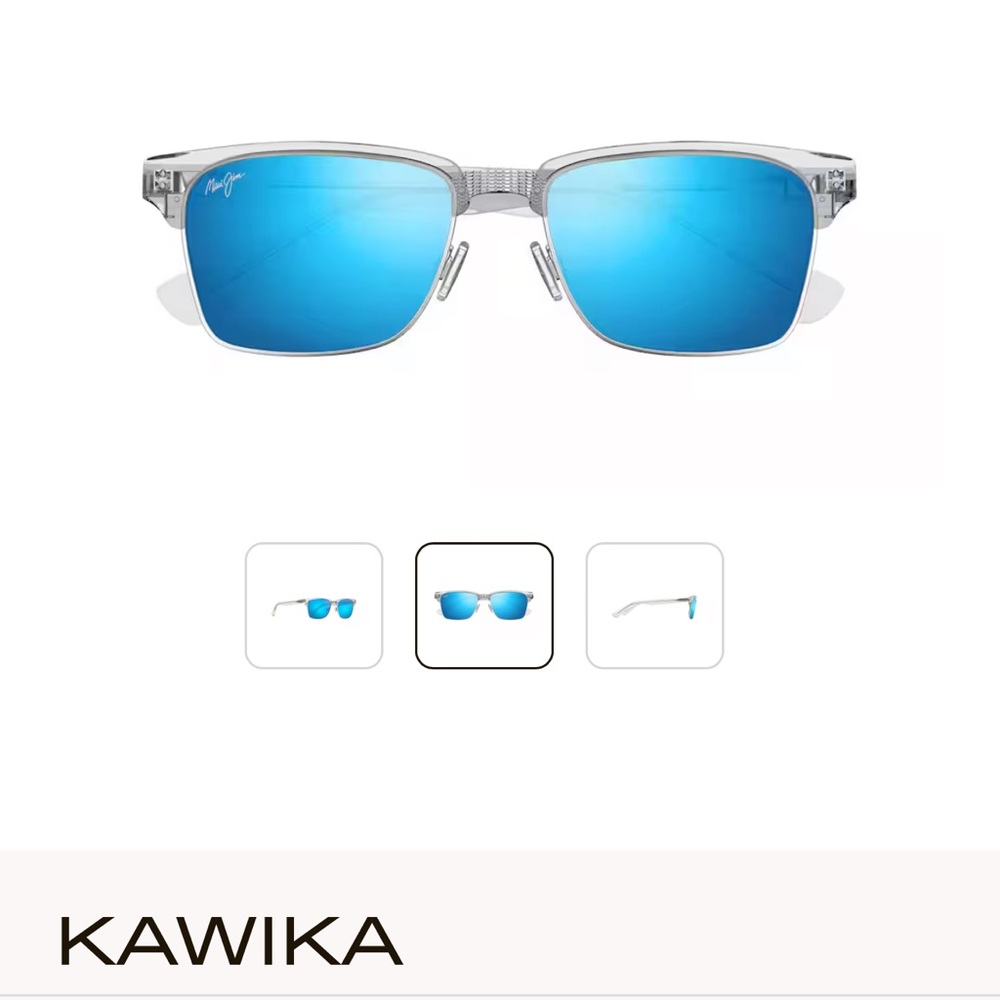 Maui Jim Crystal Frame with Blue Hawaii Mirror Lense